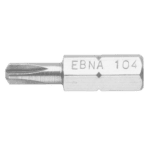 Close-up of Facom EBNA.1 standard bits series 1 screwdriver bit for BNAE head screws, with detailed tip and engraved markings.
