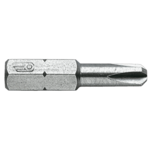 Close-up of a Facom EBNA.2 standard bit for BNAE screws, showing detailed metal construction and precision tip.