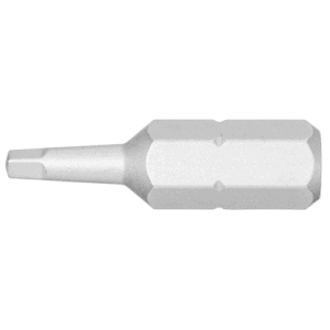 Close-up of a Robertson square head screwdriver bit for precision screwdriving tasks.