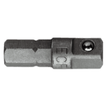 Facom 1/4 inch socket adapter with hex drive and screw for easy attachment and detachment.