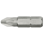 Close-up of a Pozidriv screwdriver bit from the Grand Prix Racewear collection, designed for precision and durability.