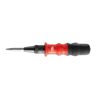 Facom Centre Punch 257.Gpb with red handle and metal tip, ideal for precision marking and punching tasks.
