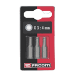 Facom EH.10 set of 3 metric countersunk hex head screw bits for precision fastening.