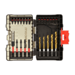 Facom Max Impact Set with various drill bits and screwdriver bits in a compact case for professional use.