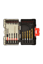 Facom Max Impact Set with various drill bits and screwdriver bits in a compact case for professional use.