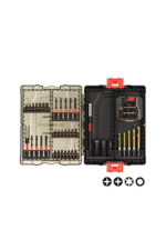 GPR Direct professional drill bit set with various sizes for precision work, stored in a durable black and beige case.