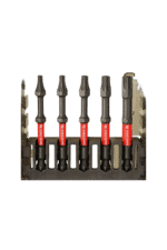 Set of precision screwdrivers with black handles and red accents, ideal for detailed mechanical work and repairs.