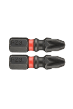 Two Facom Max Impact Hex screwdriver bits with black and red design, suitable for heavy-duty use.