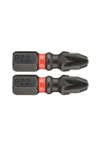 Two Facom Max Impact Hex screwdriver bits with black and red design, suitable for heavy-duty use.