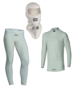 Grand Prix Racewear racing suit, balaclava, and racing shirt for motorsport safety and performance.