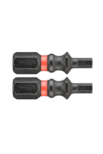 Two black and red screwdriver bits designed for precision work, ideal for use in racing and automotive applications.