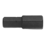 Impact bits series 3 for metric hex countersunk screws, black metal tool for precision fastening.