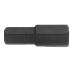 Impact bits series 3 for metric hex countersunk screws, black metal tool for precision fastening.