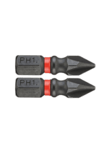 Two Phillips screwdriver bits with black and red handles, designed for precision work in racewear applications.