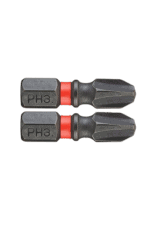 Two PH3 screwdriver bits with black and red handles, designed for precision work in racewear maintenance.