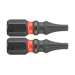 Facom Max Impact T screwdriver bits designed for high torque applications, featuring durable black and red handles for professional use.