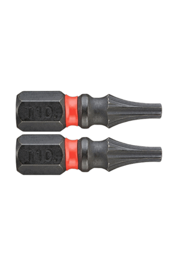Facom Max Impact T screwdriver bits designed for high torque applications, featuring durable black and red handles for professional use.