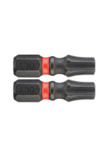 Two T30 Torx screwdriver bits with black and red handles, suitable for precision work in racewear assembly.
