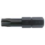 Impact bit for Torx screws, black, with hexagonal shank, suitable for high-torque applications.