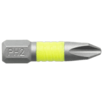 Close-up of a Phillips screwdriver bit from Facom EP.1TF series with a yellow grip, designed for precision screwdriving tasks.