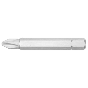 Close-up of a Phillips screwdriver bit for precision screwdriving tasks.