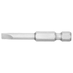 Close-up of a Facom ES.6 standard bits series 6 screwdriver bit for slotted head screws on a black background.