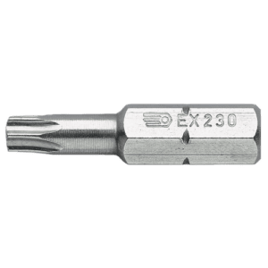 Close-up of a Facom EX.2 Torx bit from the standard bits series 2, showing detailed metal craftsmanship.