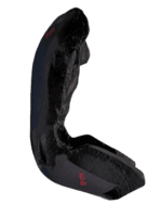 Grand Prix Racewear racing seat cover in black with red logo, designed for motorsport safety and comfort.