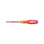Facom screwdriver with red handle and yellow accents, suitable for precision work and mechanical repairs.