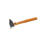 Facom riveting engineer's hammer with wooden handle and metal head for precision riveting tasks.