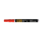 Red E-G paint pen for racing helmets and gear, ideal for custom detailing and marking.