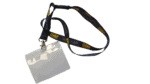 GPR Direct Grand Prix Racewear lanyard with ID badge holder, black with yellow branding, suitable for motorsport events.