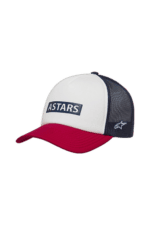 Grand Prix Racewear branded cap with white, navy, and red colours, featuring the Astars logo on the front panel.