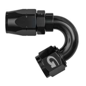 Black racing quick-release steering wheel quick disconnect hub for motorsport safety and convenience.