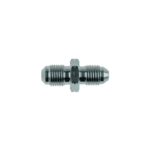 Close-up of a small metallic screw fitting, used in racing gear and equipment for secure fastening.