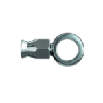 Close-up of a Goodridge 5091 Series Banjo Straight fitting, made of durable metal for high-performance brake and fuel systems.
