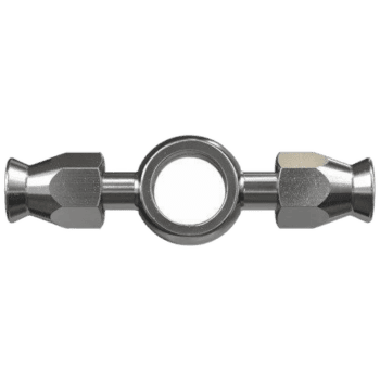 Goodridge Banjo Double Extended fitting for high-performance brake and fuel systems, made of durable metal with precise engineering.