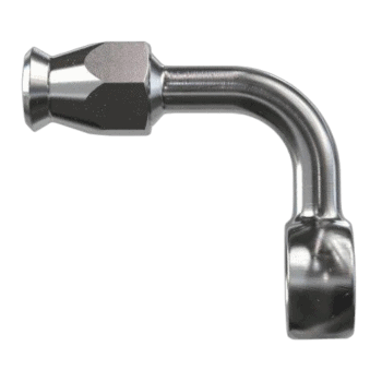 Grand Prix Racewear Banjo Extended Neck 90° Degree fitting for motorcycle brake and clutch systems.