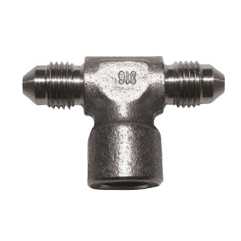 Grand Prix Racewear M10X1 female spur fitting for hydraulic hoses, durable metal construction for racing applications.