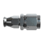 Close-up of a Goodridge -6001 straight female 600 series fitting, showcasing its metallic construction and precise threading.