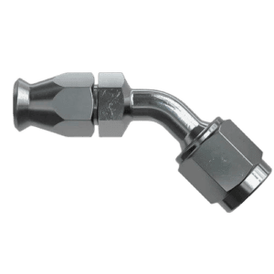 Goodridge -6046 Swept Female 45° Degree fitting for high-performance automotive and racing applications.