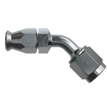 Goodridge -6046 Swept Female 45° Degree fitting for high-performance automotive and racing applications.