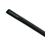 Close-up of a black G-Line convoluted hose with aramid braid for high-performance automotive applications.