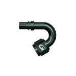 Grand Prix Racewear black 150° swept tube female concave seat fitting for high-performance automotive applications.