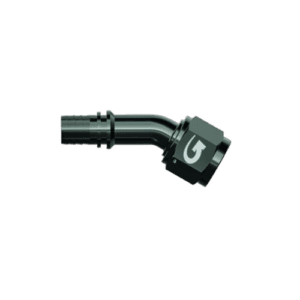 Grand Prix Racewear G-Flex fitting with 30° swept tube female concave seat for high-performance automotive applications.