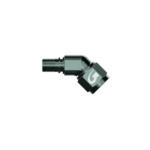 Grand Prix Racewear forged female concave seat fitting with 45° angle, high-quality automotive component for racing applications.