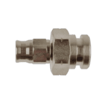 Close-up of a Goodridge female bulkhead concave JIC/UNF fitting for high-performance racing hoses.