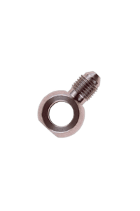 Close-up of a Grand Prix Racewear 776 Adaptor Banjo with 9/16x18 JIC fitting for racing applications.
