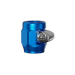 Grand Prix Racewear blue and silver hose finisher for 200 series hoses, durable and high-quality automotive part.