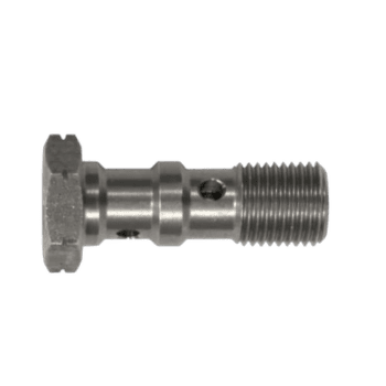 Goodridge -993 Metric Double Banjo Bolt for high-performance brake and fuel systems, made of durable metal with precise threading.